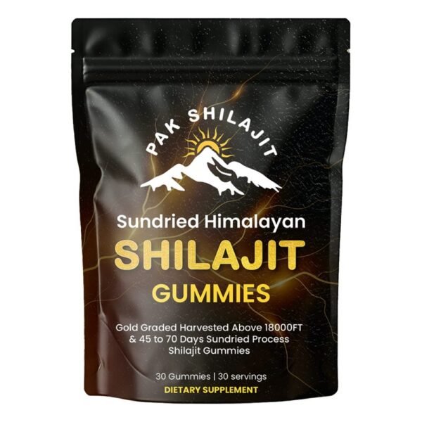 PakShilajit Sundried Himalayan Shilajit Gummies, gold graded, 30 gummies.